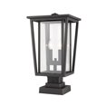 thumbnail image 3 of 2 Light Outdoor Post Mount Lantern In Craftsman Style 11.25 Inches Wide By 20.75 Inches High-Oil Rubbed Bronze Finish Z-Lite 571Phbs-Sqpm-Orb, 3 of 5