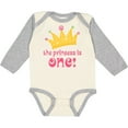 thumbnail image 3 of Inktastic Cute Princess is One 1st Birthday Girls Long Sleeve Baby Bodysuit, 3 of 5