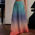thumbnail image 5 of Wide Leg Palazzo Pants for Women Casual Drawstring Flowy Beach Trousers with Pockets Vacation, 5 of 6