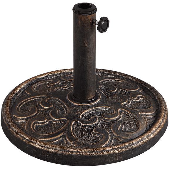 Renwick Heavy Duty Market Umbrella Base for Garden Patio Backyard, Bronze