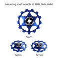 thumbnail image 3 of Toudaret Chain Drop Wheel Bike Rear Derailleur Pulley Bicycle Rear Derailleur Pulley Guide Wheel Multi-tooth Design Universal Fit Anodized Resistant Bike, 3 of 8