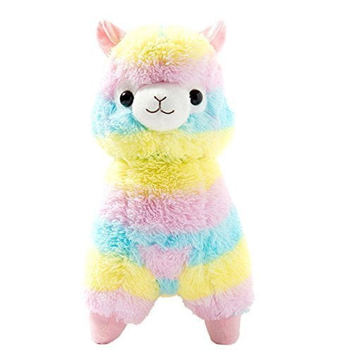 Cuddly Llama Rainbow Alpaca Doll 7" Soft Baby Stuffed Animal Toy Puppet Doll Val 