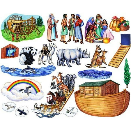 Noah S Ark Bible Felt Figures For Flannel Board Stories Noah Animals Ark Story Time Felts Regular Precut Adult Apprx 4 75 Tall Walmart Canada
