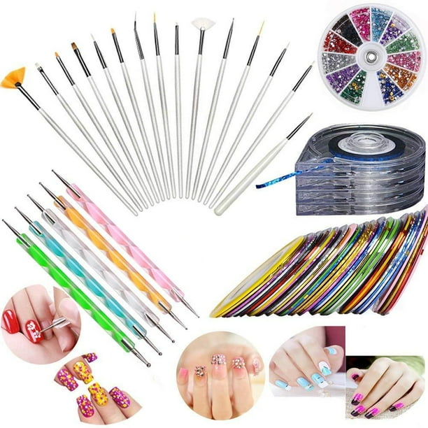 JOYJULY Nail Art Kit includes 30 Striping tape & 4Pcs Striping Roller