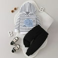 thumbnail image 2 of Wxirdiow Cute Outfits for Toddler Boys Baby Boy Clothes Toddler Outfits Fall Winter Long Sleeve Cartoon Hoodie Sweatshirt Pants 2pcs White Size,6-9 Months, 2 of 9