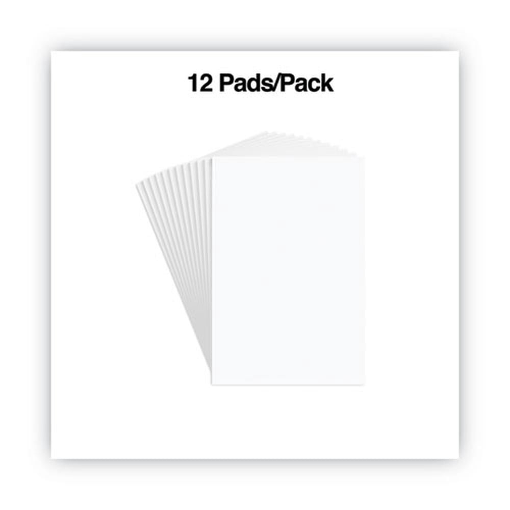 Universal Scratch Pads, Unruled, 4 x 6, White, 100 Sheet Pads, 12 pack -UNV35614
