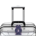 thumbnail image 5 of Pofeuu Lavender Flowers Print Luggage Tags, Privacy Cover ID Label with Stainless Steel Loop and Address Card for Travel Bag Suitcase-1, 5 of 5