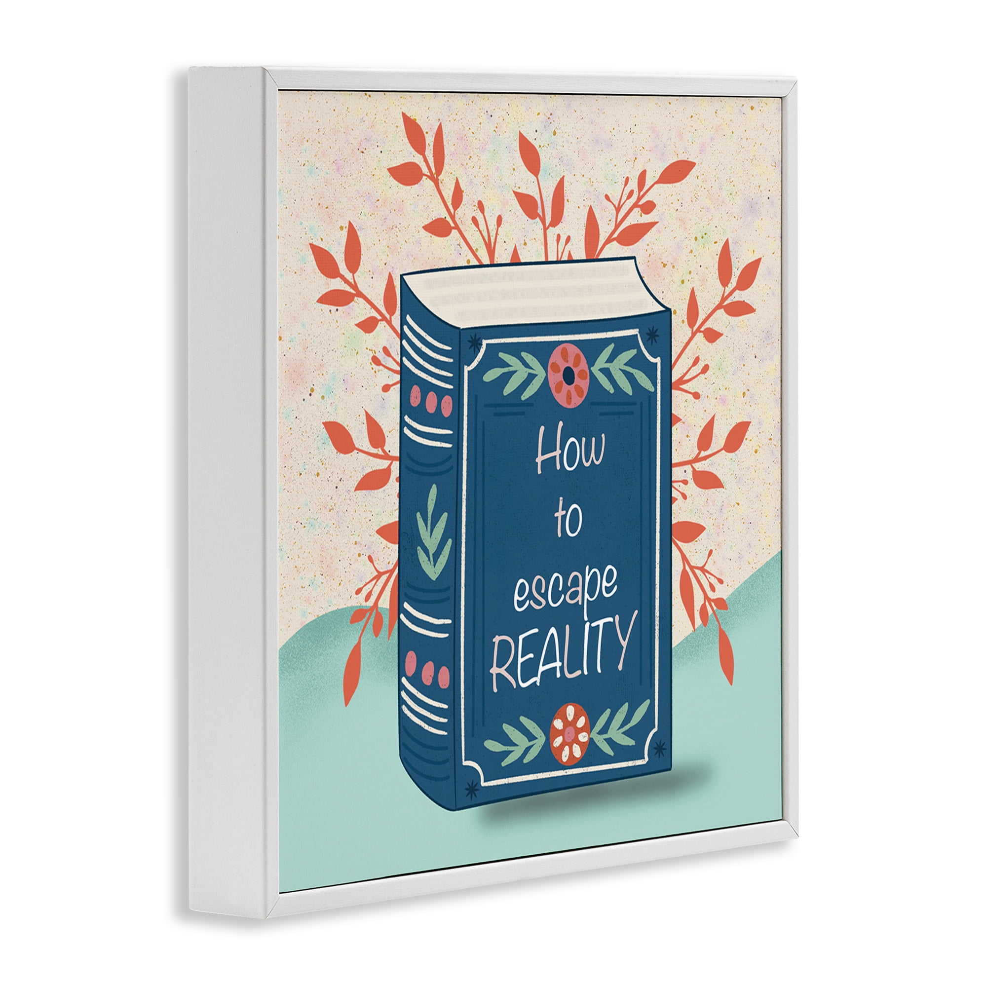 Stupell Industries How To Escape Reality White Framed Giclee Art, design by Julia Frost
