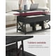 thumbnail image 5 of VASAGLE Mesa de Centro Elevable, Mesa Centro con Compartimentos Ocultos y Estante de Almacenamiento, para Salón, Estructura de Acero, 50 x 100 x (49-62) cm, Negro con Veta de Madera, 5 of 6