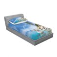 thumbnail image 3 of Lake Bedding Set with Sheet & Covers, Clear Dreamy Sky over Inland Creek Surrounded by Land Liquid Surface of Earth Print, Printed Bedroom Decor 2 Shams, 4 Sizes, Blue Grey, by Ambesonne, 3 of 3