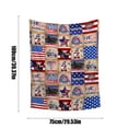 thumbnail image 3 of Honeeladyy 4th of July Plush Throw Blanket, Ultra Soft & Cozy Gift for Kids, Independence Day Present, USA Flag Graphic Warm Lightweight Flannel Throw for Bed, Couch & Travel, 27.56x39.37 in, 3 of 6