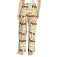 thumbnail image 3 of Naloa Dachshund Dog And Flower Print Women’s Ultra-Soft Comfy Pajama Lounge Pants with Pockets & Drawstring, 3 of 8