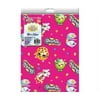 Shopkins - Pink Gift Wrap Folded- 9x13 - BRAND NEW