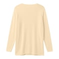 thumbnail image 6 of Bathing Suit Cover Up for Women Beach Cover Up Letter Print Long Sleeve Sweater Sweatshirts V Neck Split Hem Crochet Jumper Top, 6 of 7