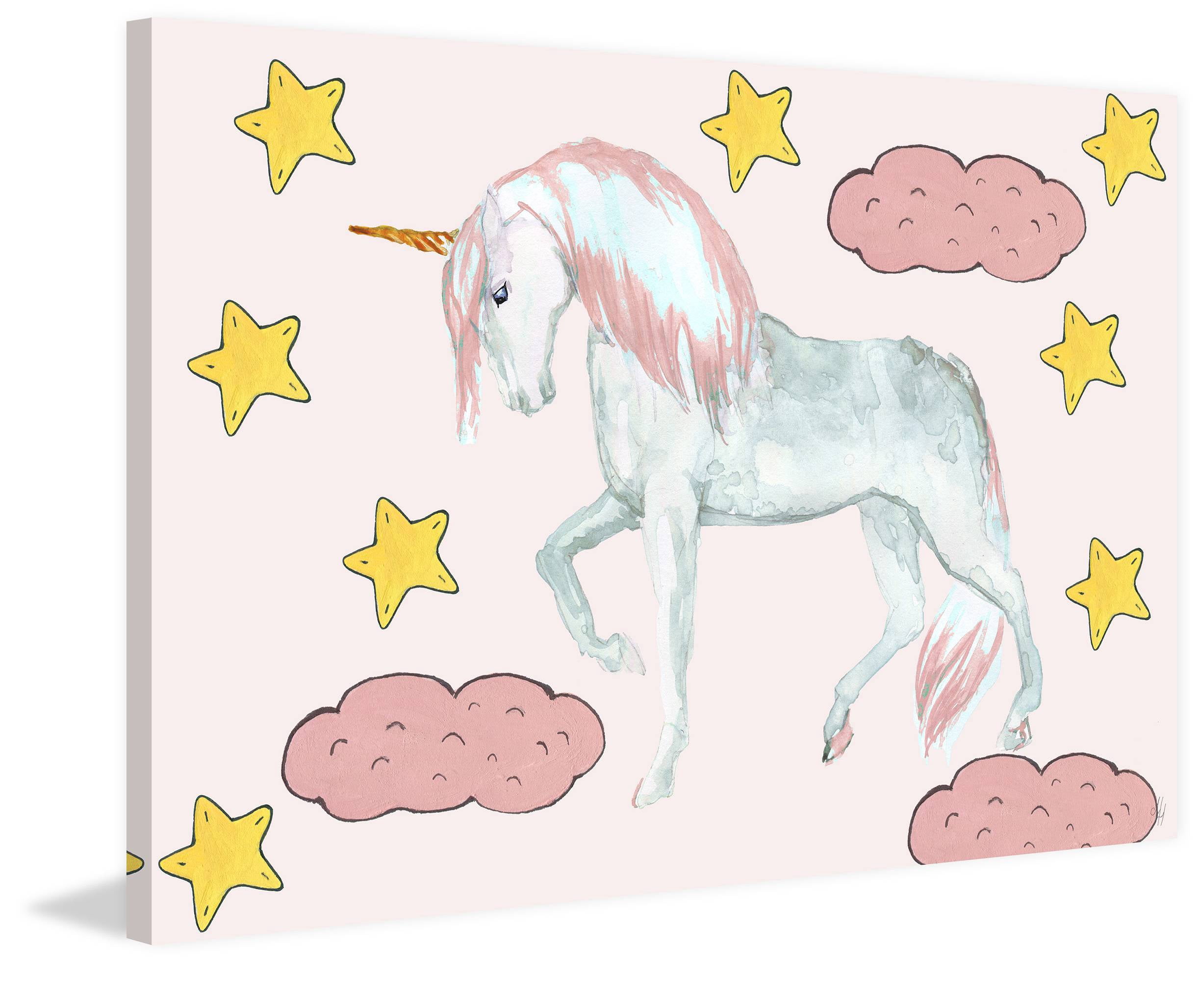 Marmont Hill Starry Night Unicorn Canvas Wall Art