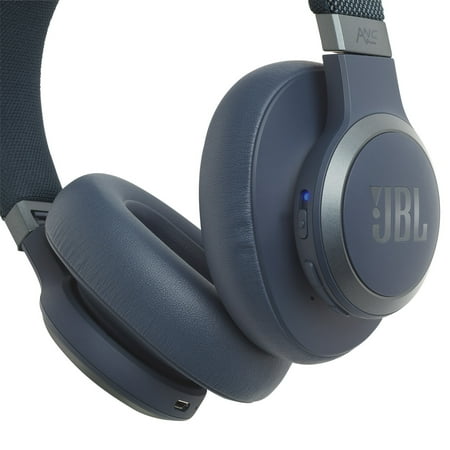 JBL Live 650BTNC - Wireless Over-Ear Noise-Cancelling Headphones - Blue