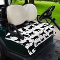 thumbnail image 2 of Golf Cart Seat Covers for 2 Seater, Black Cat Soft Microfiber Cart Seat Towel Blanket, Modern Cartoon Animals Minimalist Absorbent Breathable Non Slip Bench Seats Protector for Golf Course 51"x31", 2 of 9