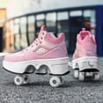 thumbnail image 6 of Unisex Roller Skate Shoes - Sneakers - Roller Shoes 2-in-1 Suitable for Outdoor Sports Skating Invisible Roller Skates for Boys Girls, 6 of 12