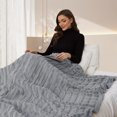 thumbnail image 2 of Dosaele Full-Size 72x84 Inches Electric Heated Blanket - Enjoy 4 Heat Levels  10-Hour Auto Shut-Off  Overheat Protection  and Machine Washable Convenience - Soft  Cozy  and Safe Gray Blan, 2 of 5