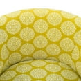 thumbnail image 6 of Oadeer Home 25.5" Modern Fabric Accent Chair with Ottoman Set in Yellow, 6 of 8