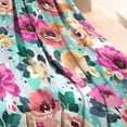 thumbnail image 3 of Pioneer Flower Floral Print Pattern Blanket,Comfortable Soft Flannel Throw Blanket,All Season,Warm Lightweight Blankets for Sofa Bed Couch Living Room Chair,30"x40", 3 of 4