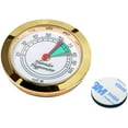 thumbnail image 2 of Prestige Import Group Medium Round Analog Hygrometer Humidity Gauge for Humidors - Color: Gold, 2 of 4