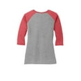 thumbnail image 2 of District Made Ladies Perfect Tri 3/4 Sleeve Raglan-3XL (Red Frost/ Grey Frost), 2 of 2