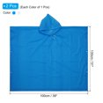 thumbnail image 2 of Uxcell Rain Ponchos, 2 Pack Waterproof Raincoats with Hood, Reusable EVA Rain Jackets for Outdoor, Blue, White, 2 of 6