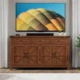 thumbnail image 4 of Winkalon 63'' Kitchen Sideboard Buffet Cabinet, 4-Doors 3-Drawers Farmhouse Storage Cabinet with Adjustable Shelves for Kitchen, Dining Room, Living Room, 4 of 8
