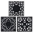 thumbnail image 3 of Silicone Trivets Mats-Trivets for Hot Dishes, Table, Countertop, Non-Slip Heat Resistant Modern Kitchen Trivet,Teapot Trivet - Flexible Square Hot Pads for Pots & Pans of 3 Black18cm, 3 of 3