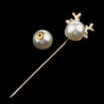 thumbnail image 1 of Broche de solapa Hugo Broche de perlas ciervo oro, 1 of 10