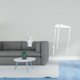thumbnail image 2 of Mesa auxiliar acrílica con escultura moderna de gestos de manos. Mueble minimalista de dedos. Mesita de noche creativa para la decoración de, 2 of 8