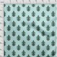 thumbnail image 3 of oneOone Viscose Chiffon Baby Blue Fabric Leaves & Paisley Block Sewing Craft Projects Fabric Prints By Yard 42 Inch Wide, 3 of 4