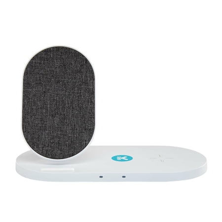 Kratos Power Dual Pad 10W Fast Wireless Charger with Fabric Stand
