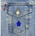 thumbnail image 4 of 1" Blue Paw Print, Dogs, Pets, Animals, Embroidered, Iron on Patch, 4 of 6
