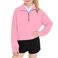 thumbnail image 3 of AherBiu Teen Girls Clothes Sweatshirt Half Zip up Collared Long Sleeve Tops Casual Loose Pullover with Pocket, 3 of 7