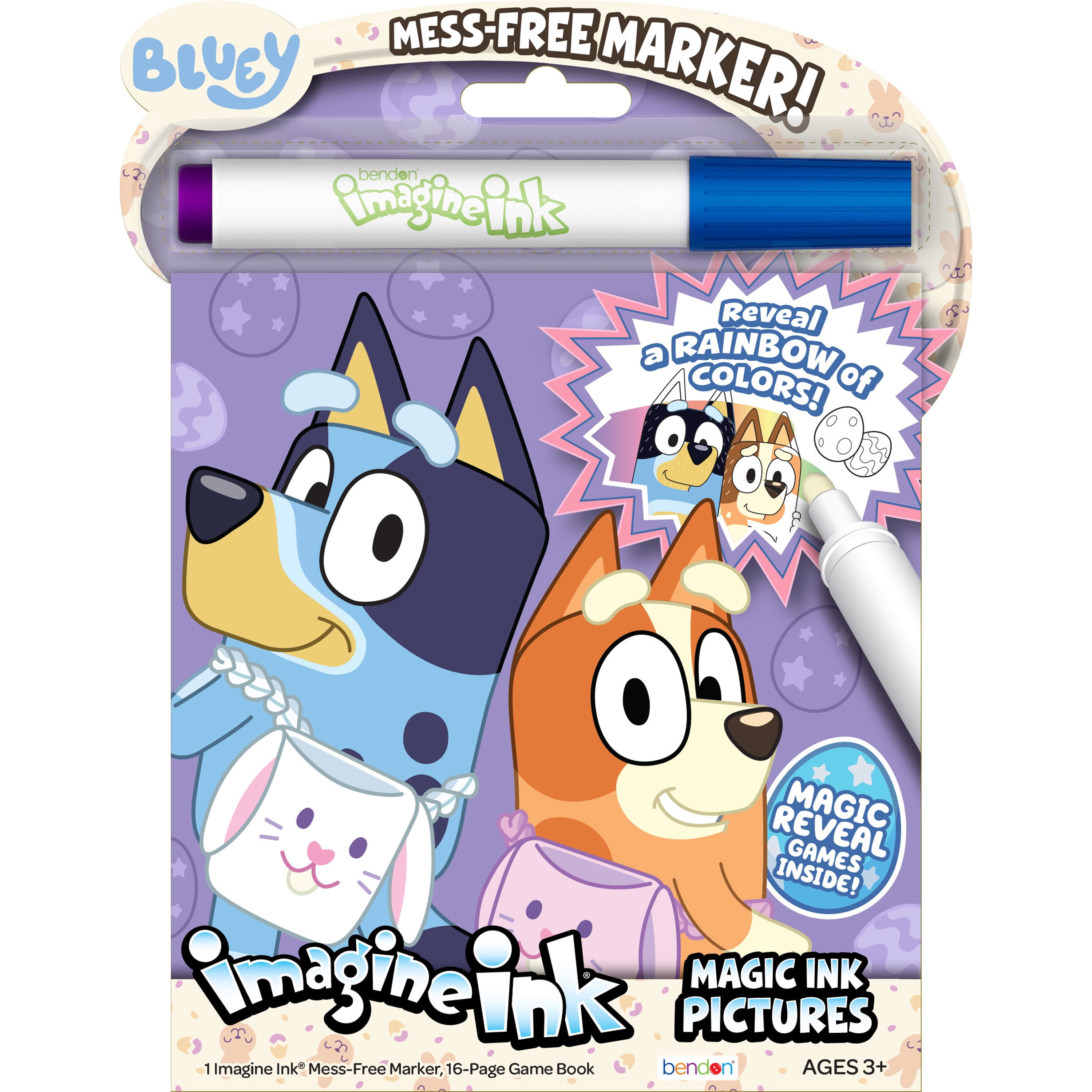 Bluey Easter Imagine Ink with Mess Free Marker, Paperback, 16 pages