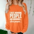 thumbnail image 5 of Njoeus Women's Oversized Sweatshirt Letter Print Graphic Tee Shirts Crewneck Long Sleeve Casual Loose Pullover Tops for Women Trendy Teen Girls Orange L, 5 of 6