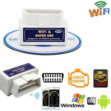 Super WiFi V1.5 OBD2 OBDII Car Auto Diagnostic Scanner Tool for iPhone (Best Qr Scanner For Android)