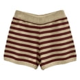 thumbnail image 5 of Striped Shorts for Women 2026 Summer Casual Elastic High Waist Knit Soft Stretchy Mini Shorts Loungewear, 5 of 5