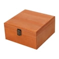 thumbnail image 4 of veasfak Wooden Storage Box DIY Front Clasp Portable Unfinished Gift Box Keepsake Box for brown 19.5x19.5x10cm, 4 of 9