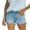 Light blue, variant on Hvyesh Women's Cut Off Denim Jean Shorts Ripped Distressed Jean Shorts Casual Button Zipper Short Summer Ripped Jean Shorts