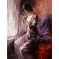 thumbnail image 2 of Haenraets, Willem 15x18 White Modern Wood Framed Museum Art Print Titled - Lonely Girl, 2 of 4