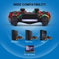 thumbnail image 3 of Mando inalámbrico para PS4, con cable USB C, batería de 1000 mAh, motores duales, giroscopio de 6 ejes, conector de audio de 3,5 mm, panel multitáctil, botón para compartir, compatible con PS4, Slim,, 3 of 5