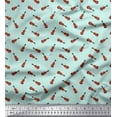 thumbnail image 1 of Soimoi Velvet Fabric Guitar Musical Instrument Print Fabric by Yard 58 Inch Wide, 1 of 3