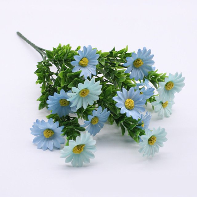 MYG 15 Heads Artificial Flowers Plastic Fake Plants Wedding Garden In/Outdoor Decor