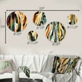 thumbnail image 4 of Designart "Ethereal Illusion" Abstract Round Wall Art Set Of 5 - Black Modern Office Room Wall Art Set, 4 of 6