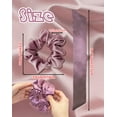thumbnail image 5 of 100% Mulberry Silk Scrunchies for Women Grils, Satin Hair Scrunchies, Silk Soft Hair Ties Fashion Hair Bands Hair Bow Ropes Elastic Bracelets Ponytail Holders (Bean Paste Color）, 5 of 6