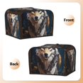 thumbnail image 3 of Daiia Oil Painting Tribal Wolf Pattern 4 slice Toaster Cover, Toaster Appliance Dust-proof Cover For Kitchen Small Appliance Dust Cover and Fingerprint Protection, 3 of 7