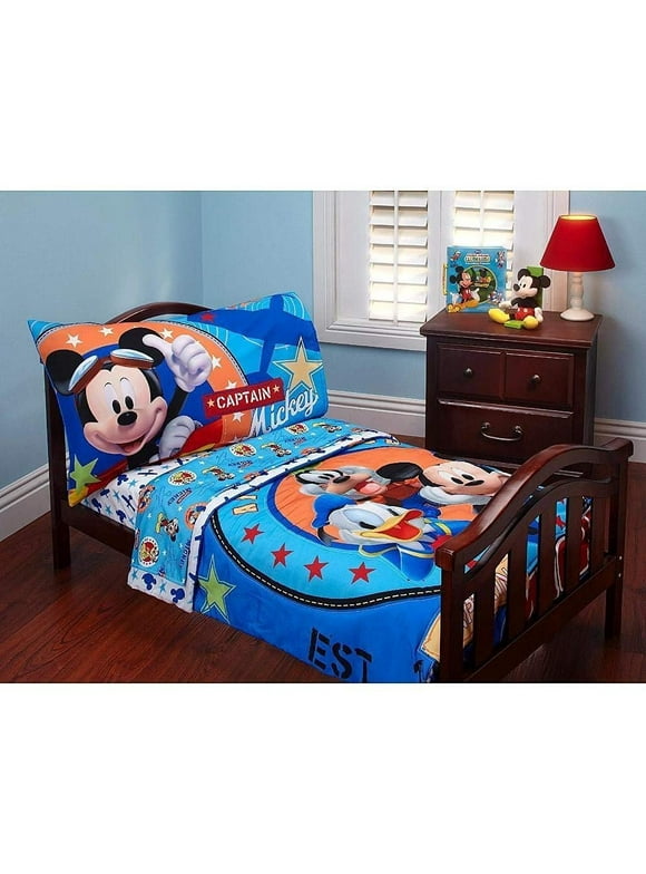 Disney Mickey Mouse 4 Piece Toddler Bed Set